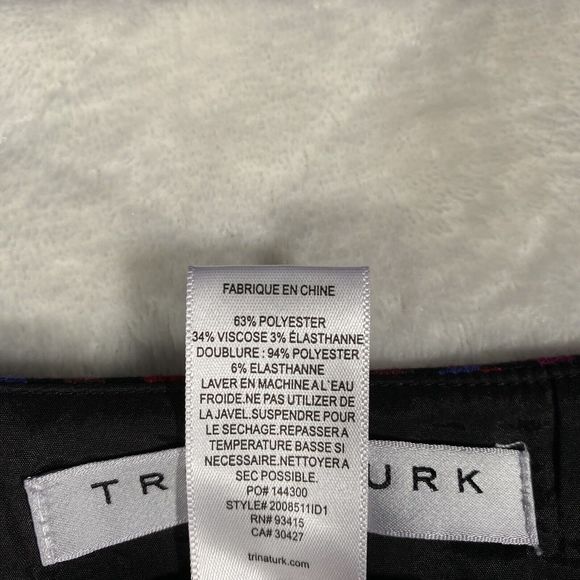 Trina Turk Willis 2 Pant Trousers Career Punk Plaid Stretch Women's Plus Sz 14 - Picture 4 of 10